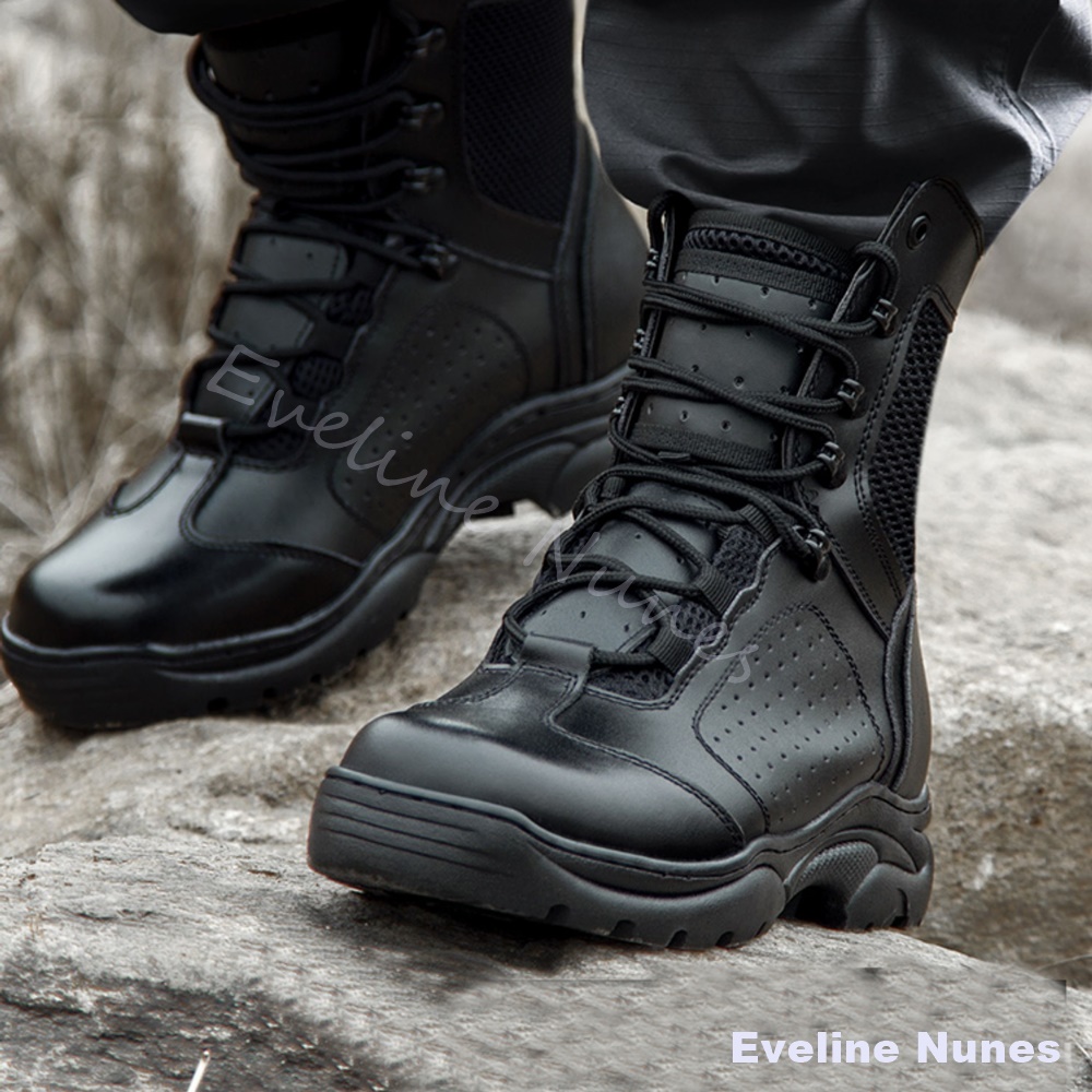 Leatherwork Boots - Mesh Mid High Tactical Combat Boots