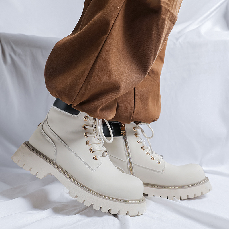 Leatherwork Boots - plus size men fashion party banquet
