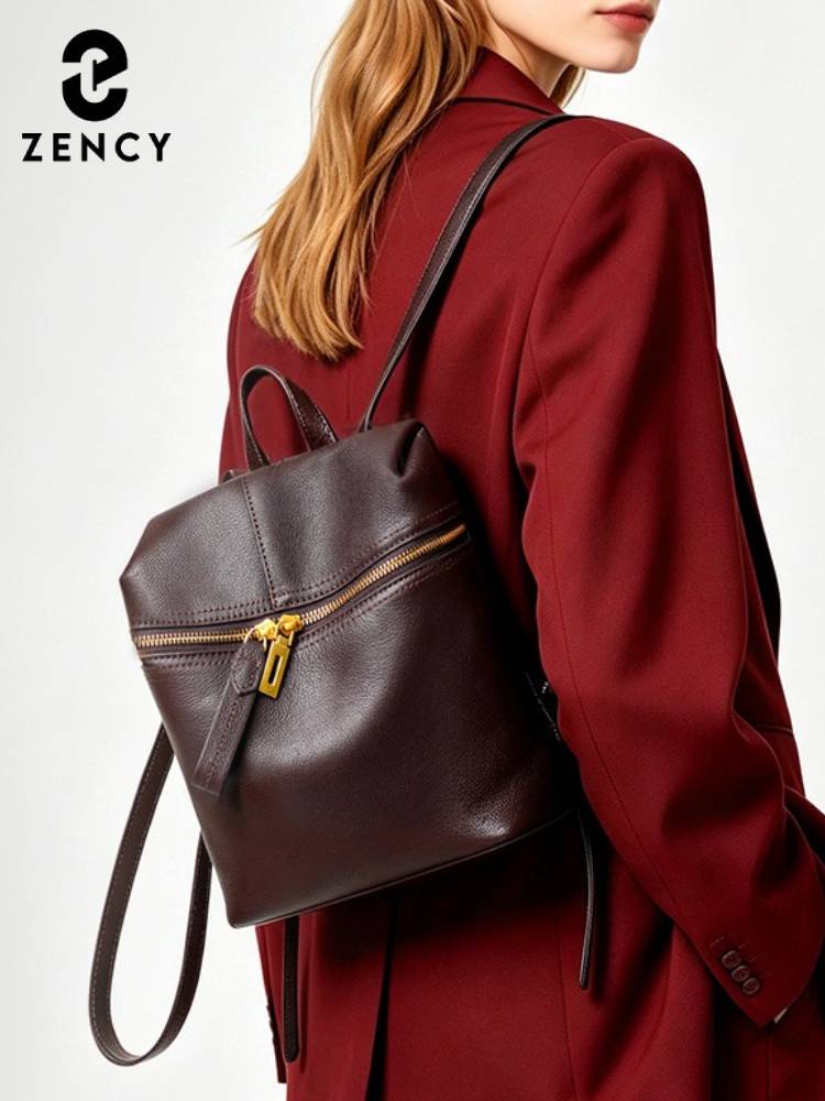 Leather Work Womens Backpack - Zency Vintage Classic Bag Women's Genuine