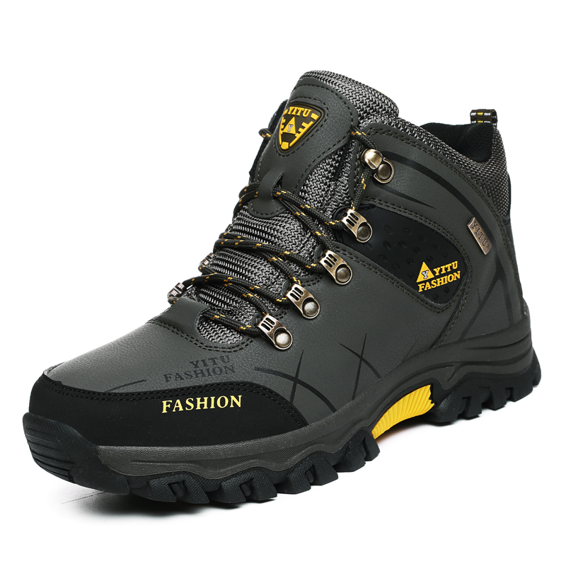 Leatherwork Boots - Brand Men Winter Snow Boots Waterproof