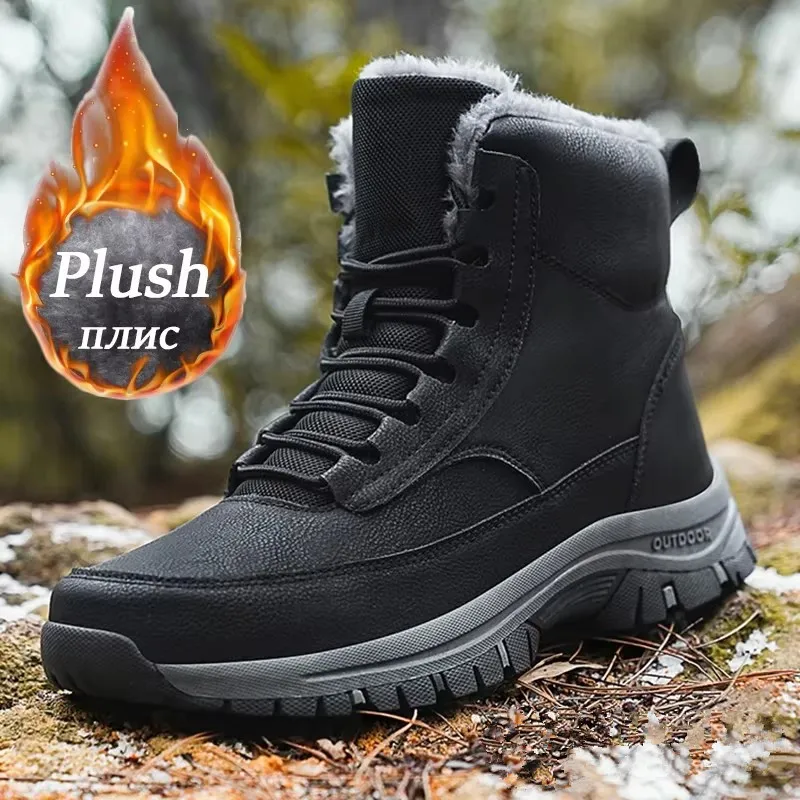 Leatherwork Boots - NeW Men Winter Snow Boots For