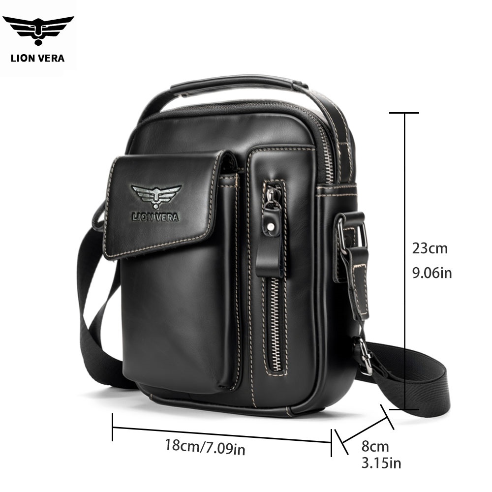 LION VERA Men's Genuine Leathe - огляд і ціна Leather Work Bag Men