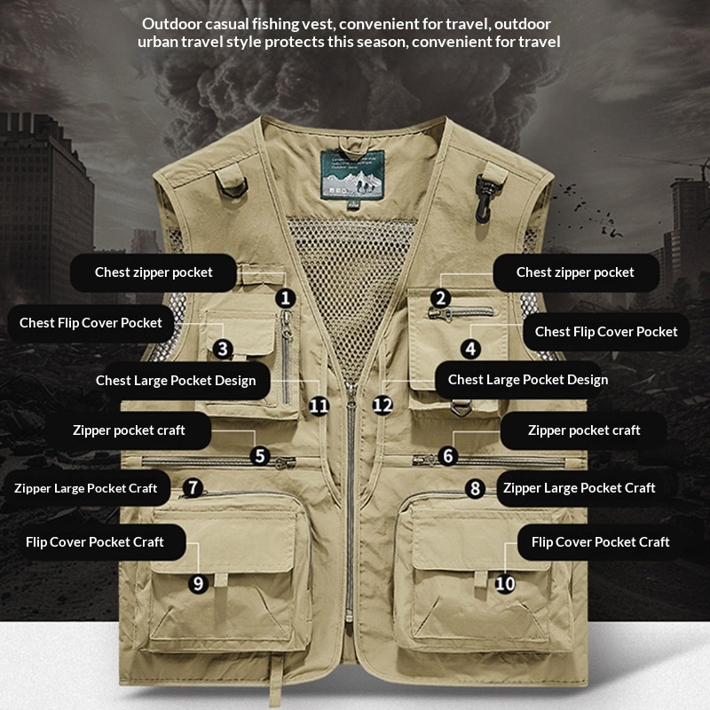 Multi-pocket Work Vest Workwea - огляд і ціна Leather Work Vest For Men
